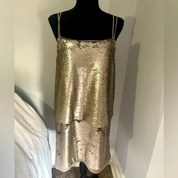 banana republic brown sequin dress Amarra 89405